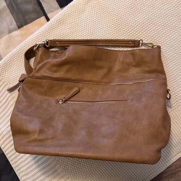 Elegant Brown Woven Leather Shoulder Bag - Picture 2 of 4